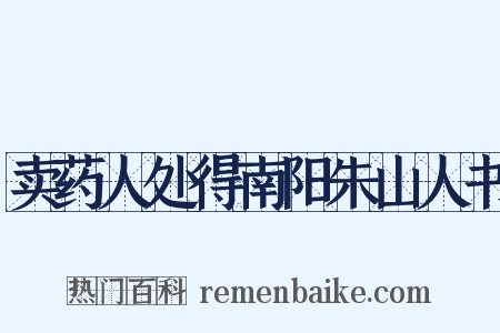 卖药人处得南阳朱山人书是什么意思的图片